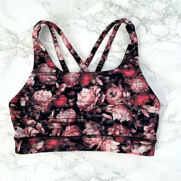 lululemon athletica Other - Lululemon Energy Sports Bra in Peony Multi size 4